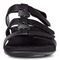 Vionic Amber - Women's Adjustable Slide Sandal - Orthaheel - Black Crocodile - 6 front view