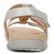 Vionic Amber - Women's Adjustable Slide Sandal - Orthaheel - Silver Met Linen - Back