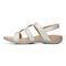 Vionic Amber - Women's Adjustable Slide Sandal - Orthaheel - Silver Met Linen - Left Side