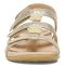 Vionic Amber - Women's Adjustable Slide Sandal - Orthaheel - Gold Metallic Linen - Front