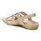 Vionic Amber - Women's Adjustable Slide Sandal - Orthaheel - Gold Metallic Linen - Back angle