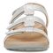Vionic Amber - Women's Adjustable Slide Sandal - Orthaheel - Silver Met Linen - Front