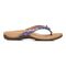 Vionic Bella - Women's Orthotic Thong Sandals - Royal Blue Tropical - Right side