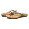 Vionic Bella - Women's Orthotic Thong Sandals - Army Green - pair left angle