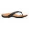 Vionic Bella - Women's Orthotic Thong Sandals - Black-Floral - Right side