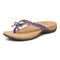 Vionic Bella - Women's Orthotic Thong Sandals - Royal Blue Tropical - Left angle