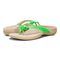 Vionic Bella - Women's Orthotic Thong Sandals - Electric Green Croc - pair left angle