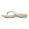 Vionic Bella - Women's Orthotic Thong Sandals - Silver Metallic Croc - Left Side