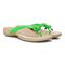 Vionic Bella - Women's Orthotic Thong Sandals - Electric Green Croc - Pair