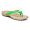 Vionic Bella - Women's Orthotic Thong Sandals - Electric Green Croc - Angle main