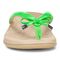 Vionic Bella - Women's Orthotic Thong Sandals - Electric Green Croc - Front