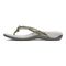 Vionic Bella - Women's Orthotic Thong Sandals - Olive Snake 2 left view