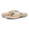 Vionic Bella - Women's Orthotic Thong Sandals - Silver Metallic Croc - pair left angle