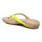 Vionic Bella - Women's Orthotic Thong Sandals - Yellow Patent Croc - Back angle
