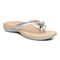 Vionic Bella - Women's Orthotic Thong Sandals - Silver Metallic Croc - Angle main