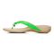 Vionic Bella - Women's Orthotic Thong Sandals - Electric Green Croc - Left Side