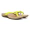Vionic Bella - Women's Orthotic Thong Sandals - Yellow Patent Croc - Pair