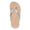 Vionic Bella - Women's Orthotic Thong Sandals - Silver Metallic Croc - Top