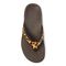 Vionic Tide II - Women's Leather Orthotic Sandals - Orthaheel - Brown Leopard - 3 top view