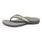 Vionic Tide II - Women's Leather Orthotic Sandals - Orthaheel - Grey  Floral Side