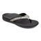 Vionic Tide II - Women's Leather Orthotic Sandals - Orthaheel - White Black Snake - 1 profile view