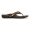 Vionic Tide II - Women's Leather Orthotic Sandals - Orthaheel - Brown Leopard - 4 right view