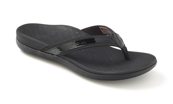 Vionic Tide II - Leather Orthotic Sandals - Orthaheel - Black