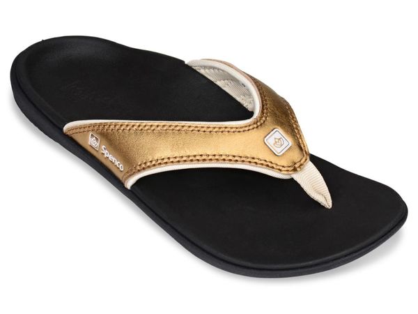 Spenco Womens Yumi Metallic Sandal 