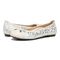 Vionic Spark Minna - Women's Casual Shoes - Cream Met Leopard - pair left angle