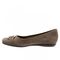 Trotters Sizzle Signature - Women's Flat - Taupe Suede - inside