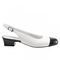Trotters Dea - Women's Adjutable Dress Shoes - White/Black - outside
