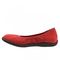 Softwalk Hampshire Women's Cushioned Ballet Flat - Red - inside