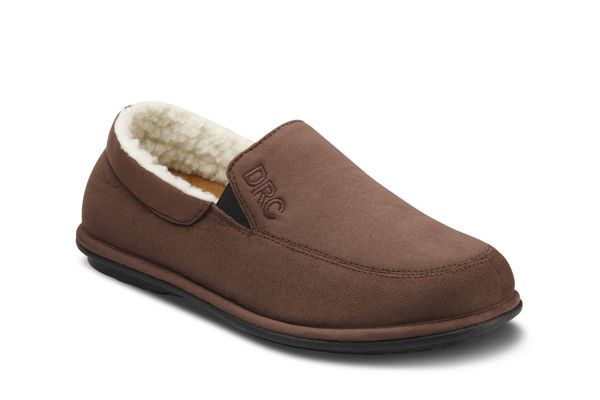 Dr. Comfort Relax Men's Slippers - Chocolate - main