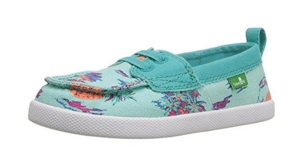 Sanuk Sailaway Mate Boat Shoes - Toddler Sizes - Turquoise Pineapples