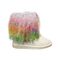 Bearpaw Boo Youth - Kid's Fuzzy Boots  952 - Rainbow - Side View