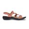 Revere Emerald 3 Strap Leather Sandals New Arrivals - Women's - Peachy - Side