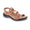 Revere Emerald 3 Strap Leather Sandals New Arrivals - Women's - Peachy - Angle