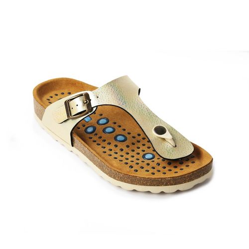 Sanosan Sietelunas Geneve Women's Comfort Reflexology Sandals - White Gold Sanof Top