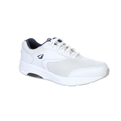 Instride Newport Stretch - Men's Mesh Orthopedic Shoes - White/Navy Lace
