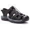Propet Kona Men's Fisherman Sandals - Black - Angle