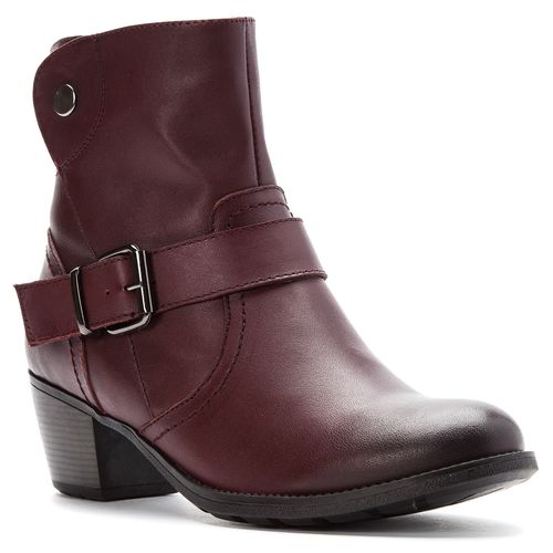 Propet Tory Women's Side Zip Boots - Rich Burgundy - Angle