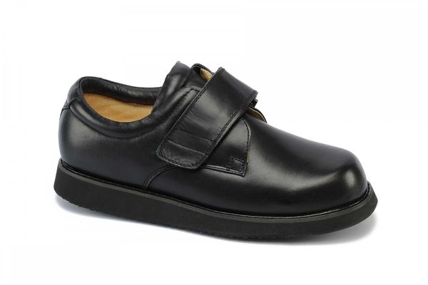 Mt. Emey 502 - Men's Extra-depth Dress/Casual Strap Shoes by Apis - Black Main Angle