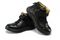 Mt. Emey 9605 - Men's Extra-depth Strap Closure Boots by Apis - Black Pair / Top