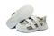 Mt. Emey 9701-V - Men's Extra-depth Athletic/Walking Strap Shoes - White/Silver Pair / Bottom