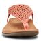 Vionic Rest Kirra - Women's Supportive Sandals - Coral Perf Suede - 6 front view