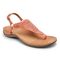 Vionic Rest Kirra - Women's Supportive Sandals - Coral Perf Suede - 1 profile view