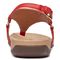 Vionic Rest Kirra - Women's Supportive Sandals - Cherry Leather 5 back view
