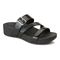 Vionic Pacific Rio - Women's Adjustable Platform Sandal - Black Lizard - 1 main view