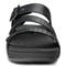 Vionic Pacific Rio - Women's Adjustable Platform Sandal - Black Woven - 6 front view