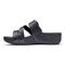Vionic Pacific Rio - Women's Adjustable Platform Sandal - Black Woven - 2 left view